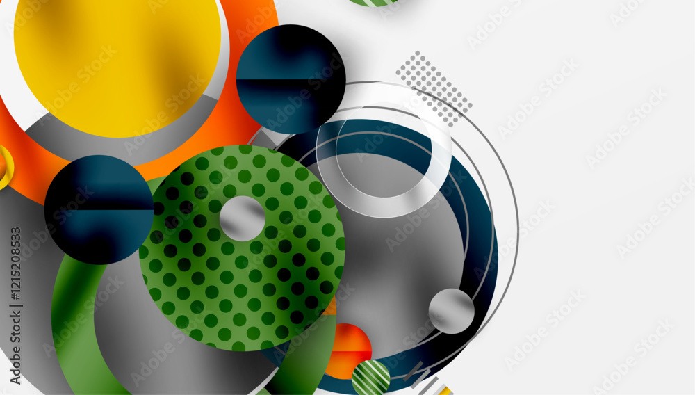 Poster Abstract background - layered geometric shapes with smooth gradients and transparency