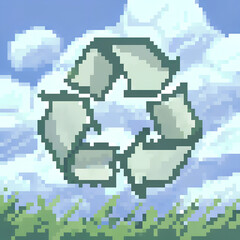 icon representing sustainability. Starts with a circle which breaks down into an interesting shape. Represent reverse engineering