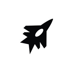 Fighter military aircraft icon - Jet fighter icon  Black Fighter Jet Icon For Apps, Vector  fighters plane on white background 