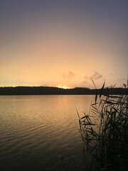 Sunset by the lake