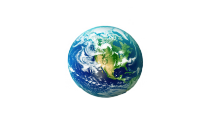 Earth Day PNG file, detailed globe of planet Earth illustration, perfect for eco-themed designs, isolated on white