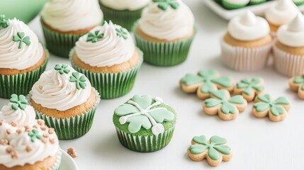 St. Patrick's Day Celebration of Irish Culture. Delicious green-themed cupcakes and cookies for celebrations.
