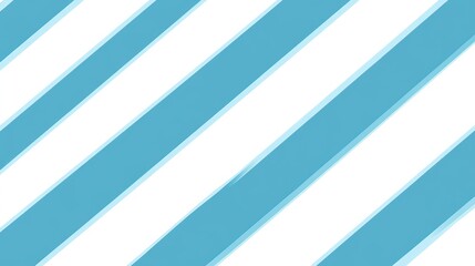 Obraz premium Diagonal light blue stripes, white background, seamless pattern, textile design