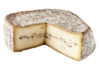 Isolated Cheese Cut in Half