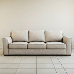 gray sofa with light gray background