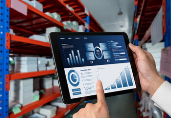 Business data dashboard provide business intelligence analytic for marketing strategy planning snugly with big data set to analyze customer demands and foreseeing business future