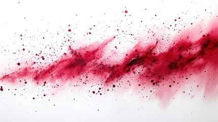 Fototapeta premium Red ink splash, white background, abstract art, design element