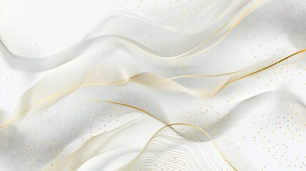 White Fabric Drape with Gold Thread