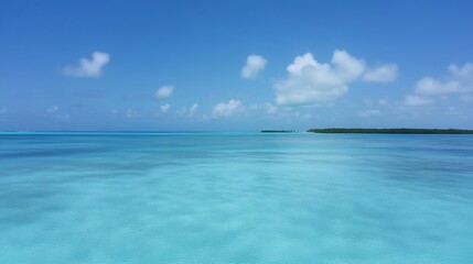 Obraz premium Pure blue turquoise water texture of the ocean sea with foam from and waves