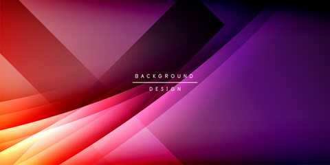 Expressive poster with shadow lines. Features technology, minimalist, and business themes, bright vibrant color schemes