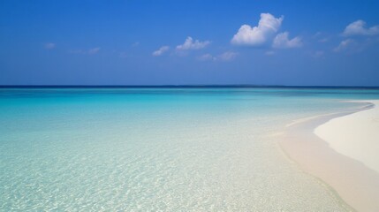 Fototapeta premium Pure blue turquoise water texture of the ocean sea with foam from and waves