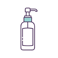 Minimalist liquid soap bottle icon outline