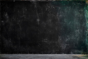 Real smudge black chalkboard texture in classroom school college concept kid dust map blackboard background for write front blank chalk board. Slate for student paint grunge old wall photography back