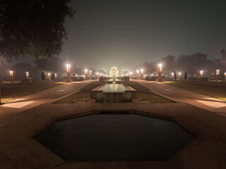 Tomb inside Sunder Nursery, Vast green space offering landscaped grounds, gardens, a nursery and a historic tomb, New Delhi, India