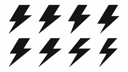 A repeating pattern of simple black lightning bolt icons.