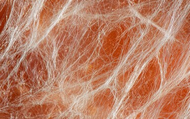Fototapeta premium Spider silk strands in macro, extremely fine and delicate texture