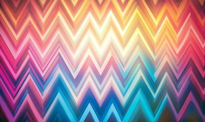 Colorful abstract chevron pattern with gradient lighting.