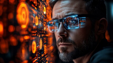 A visual of an ethical hacker engaging in a simulated cyber attack, analyzing security flaws, with digital shields protecting systems. 143