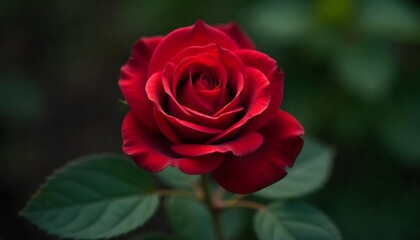 Naklejka premium red rose on a branch