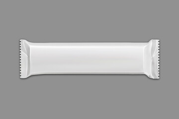 Empty blank chocolate bar mockup isolated on gray background. 3d rendering.