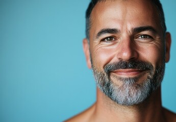 Bearded Man with Salt and Pepper Hair