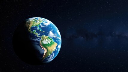 Obraz premium Earth from space with stars and galaxies, celestial, distant