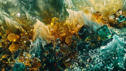 Abstract Gemstone Formation