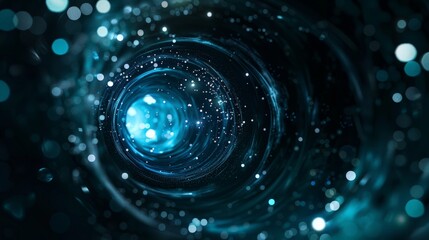 Obraz premium Abstract Blue Energy Vortex