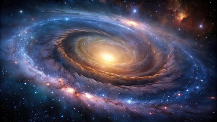 Obraz premium Dark nebula in the galaxy background with swirling clouds of interstellar gas and dust, misty, nebula