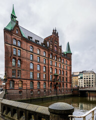 Obraz premium The Unesco World Heritage Speicherstadt in Hamburg, Germany
