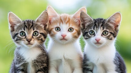 Cute Kittens in Soft Focus with Engaging Backgrounds