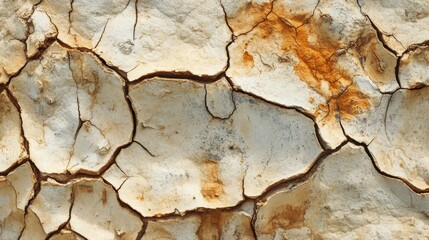 Fototapeta premium Cracked earth texture depicting drought and climate change