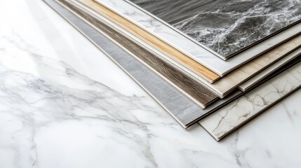 marble texture, stone tiles, luxury flooring samples, interior design materials, grey and beige tones, natural stone patterns, modern home decor, high-end finishes, elegant surfaces, showroom display,