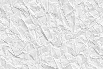 Wrinkled White Paper Texture Background