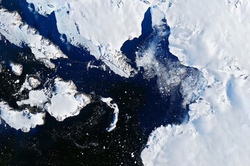 Antarctica from space. Elements of this image furnished by NASA