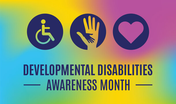 Developmental Disabilities awareness month is observed every year in March, design concept background 