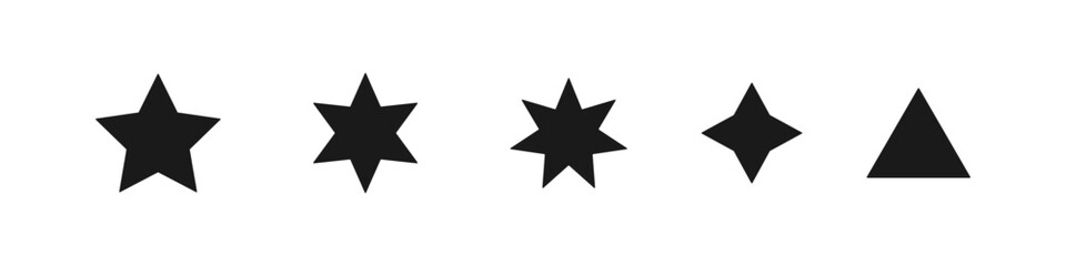 Obraz premium Star set vector icons. Stars vector icons. Stars collection. Star isolated on white background.