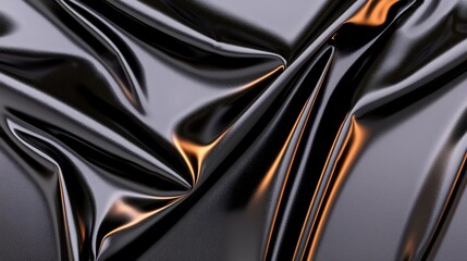 Black and gold metallic fabric with textured pattern suitable for fashion and interior design