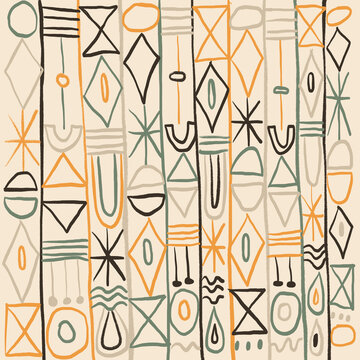 Desert-inspired neoprimitive motifs and patterns