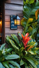 Smart home kitchen control displayed on tablet, with fresh fruit and herbs on a kitchen island. Modern, bright, and clean.