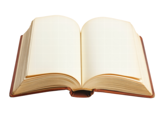 Isolated Open Blank Book