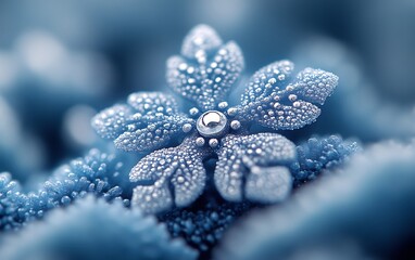 Close-up of a frosty, metallic flower.