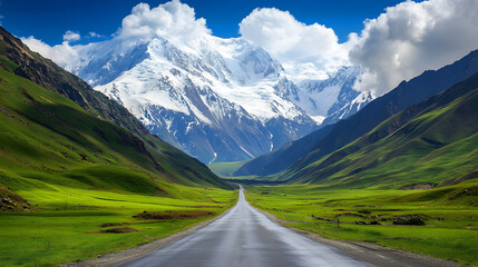 Naklejka premium Scenery along the road