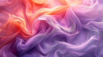 Fototapeta premium Abstract Draped Fabric in Warm and Cool Tones