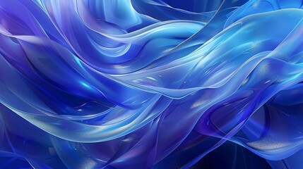 Fototapeta premium Abstract Blue Drapery Swirls