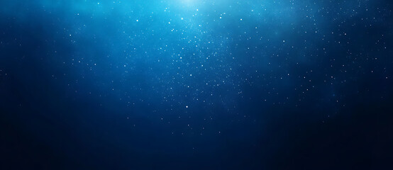 Fototapeta premium Starry sky with a bright star in the center, deep blue color background with small stars. 