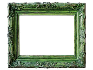 Isolated Green Picture Frame