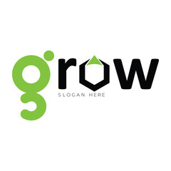 Stylish "G" grow logo, Stylish "O" with grow concept, Company growth logo,  Hexagon green Arrow showing the grow up your work. 
click and enjoy.