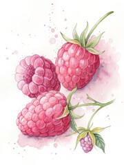 berries watercolor illustration