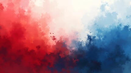 Obraz premium Bold strokes of red, white and blue create a dynamic abstract piece of art with fluid patterns and textures.